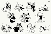 Simple Joys: 35 Hand Drawn Doodles, a Person Illustration by Olly Kava (Thumbnail 5 of 9)