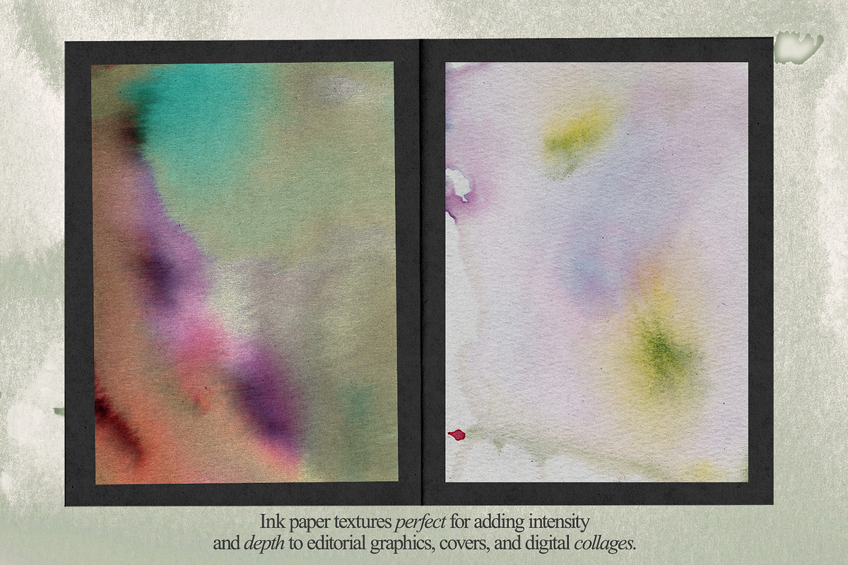 Ethereal Washes - Ink Paper Textures, a Texture Graphic by lerinartstudio (Photo 7 of 11)