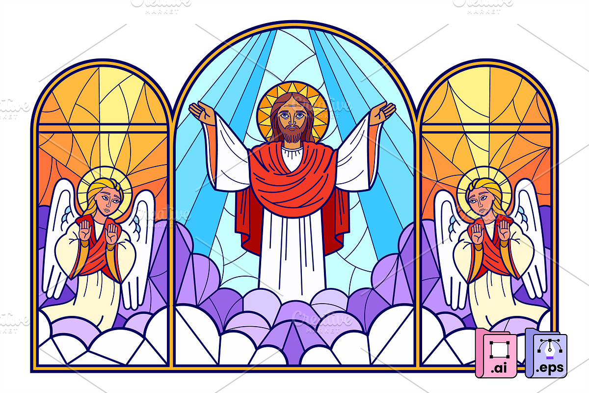 Mosaic Chapel Stained Glass, an Object Illustration by MISS CHATZ