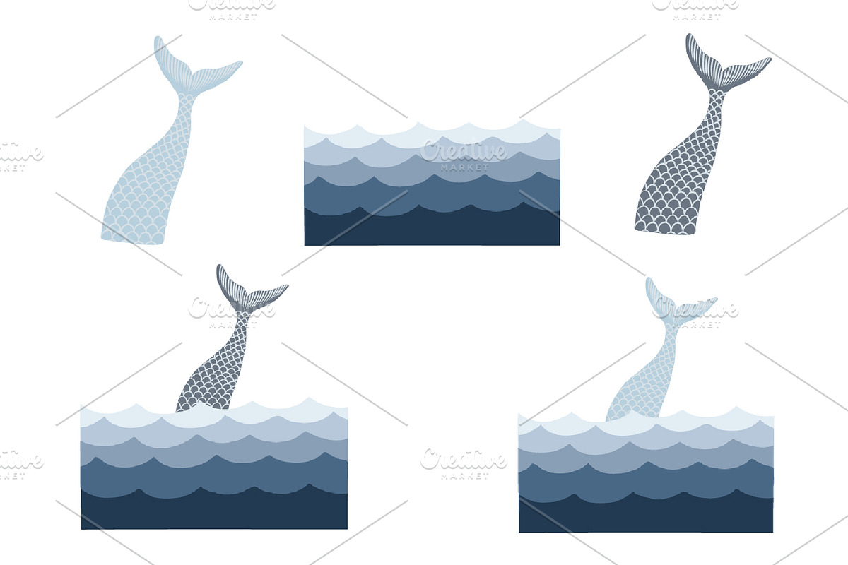 Mermaids and under the Sea clipart, an Object Graphic by KupalinaArt (Photo 5 of 10)