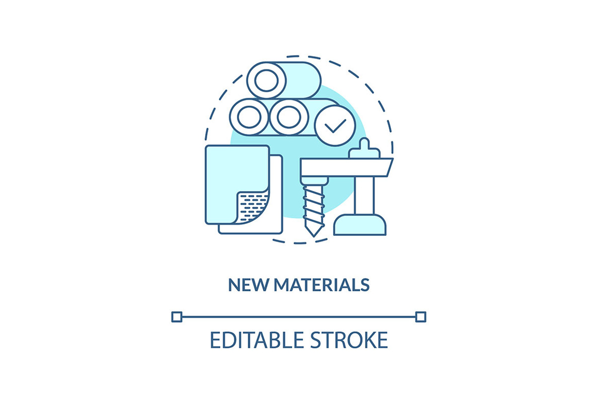 New materials blue concept icon, an Icon by IMG Visuals