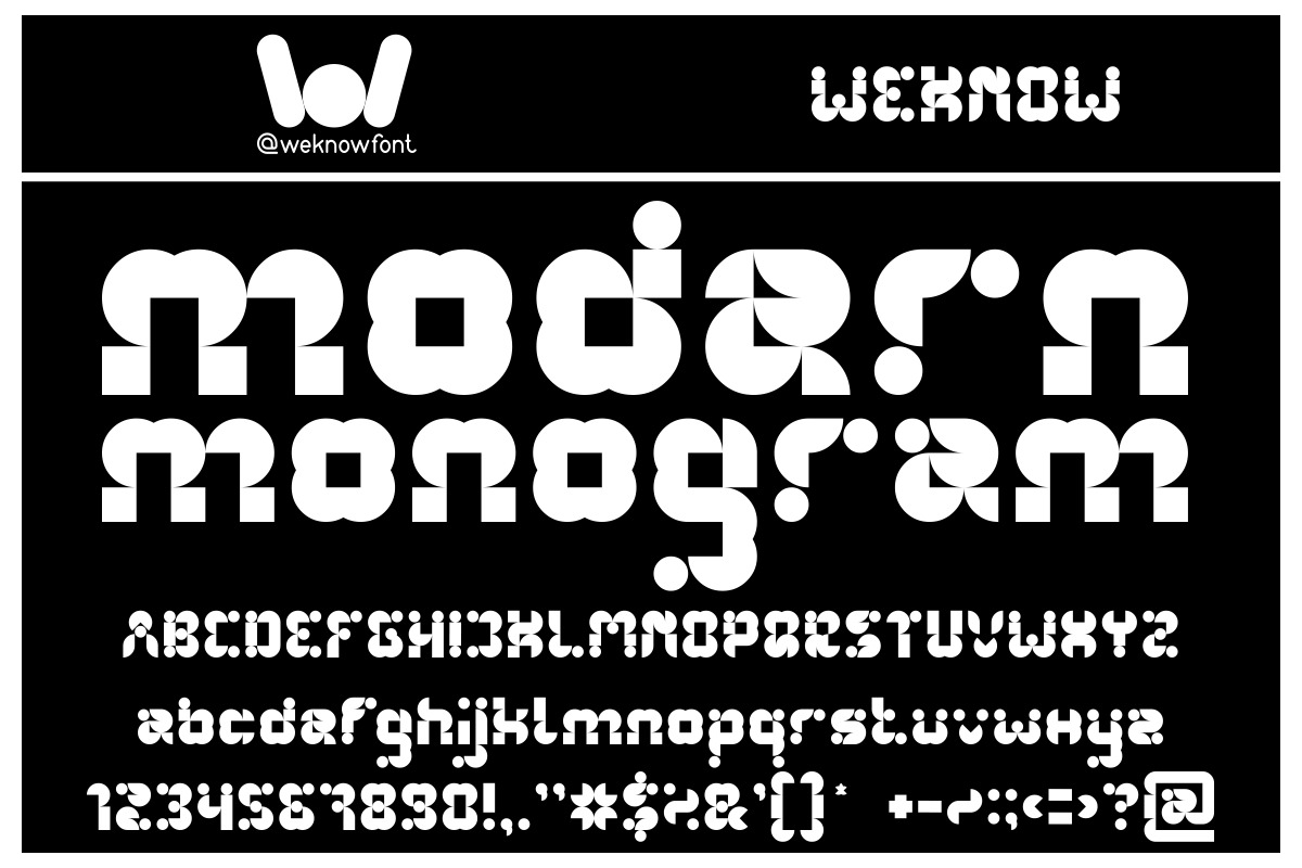 logotype Alphabet font, a Font by weknow (Photo 3 of 5)