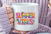 Colorful Summer Png Summer Vibes PNG, an Illustration by CraftArtStudio (Thumbnail 2 of 4)
