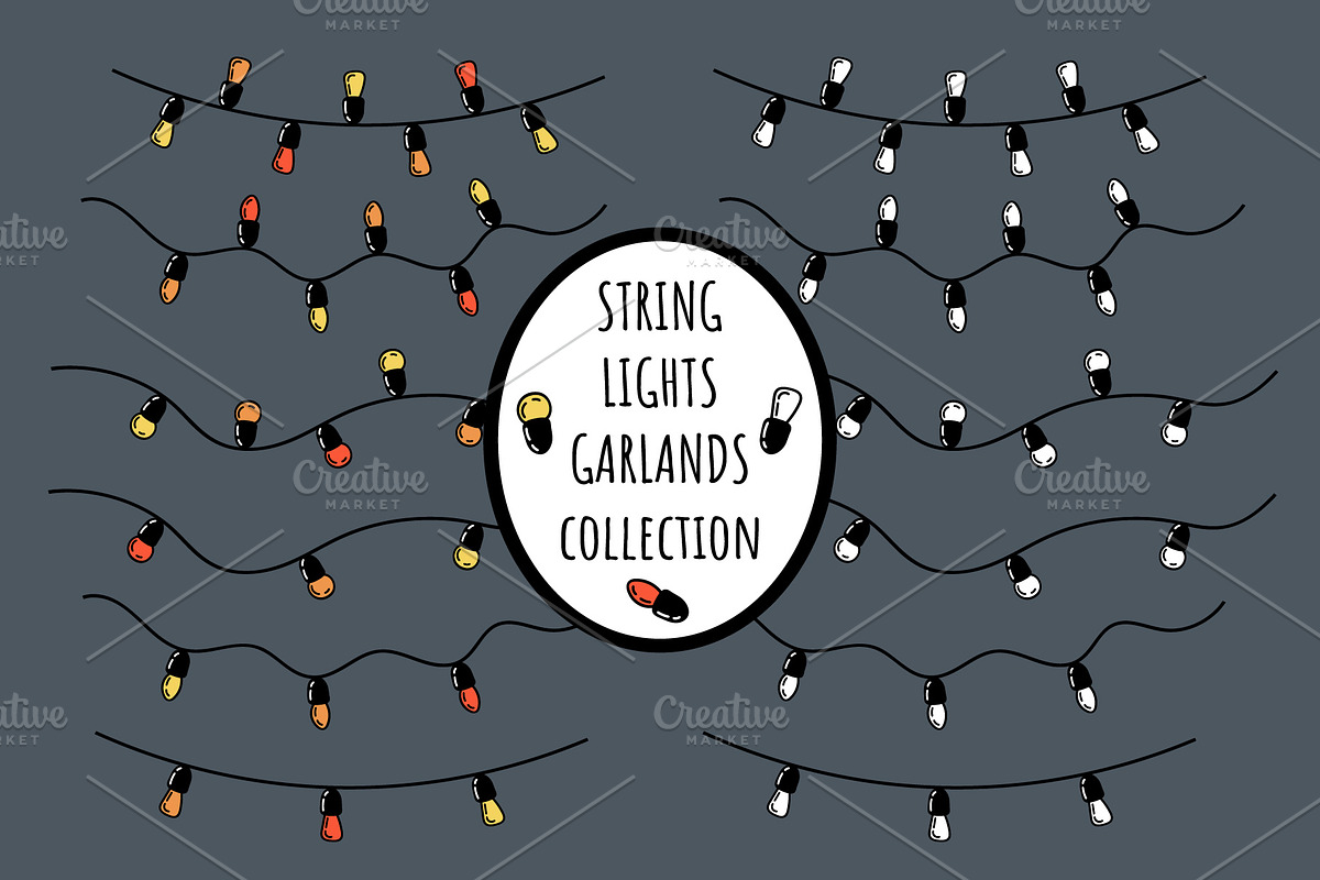 String Lights Garlands., an Illustration by DeShoff Art (Photo 1 of 3)
