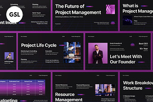 Project Management Google Slide, a Presentation Template by graphicook