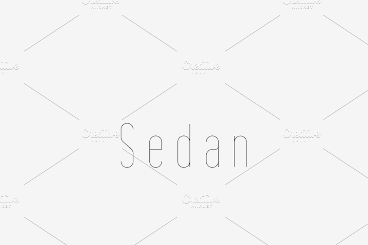 Sedan - Laser, Craft Cutter Font