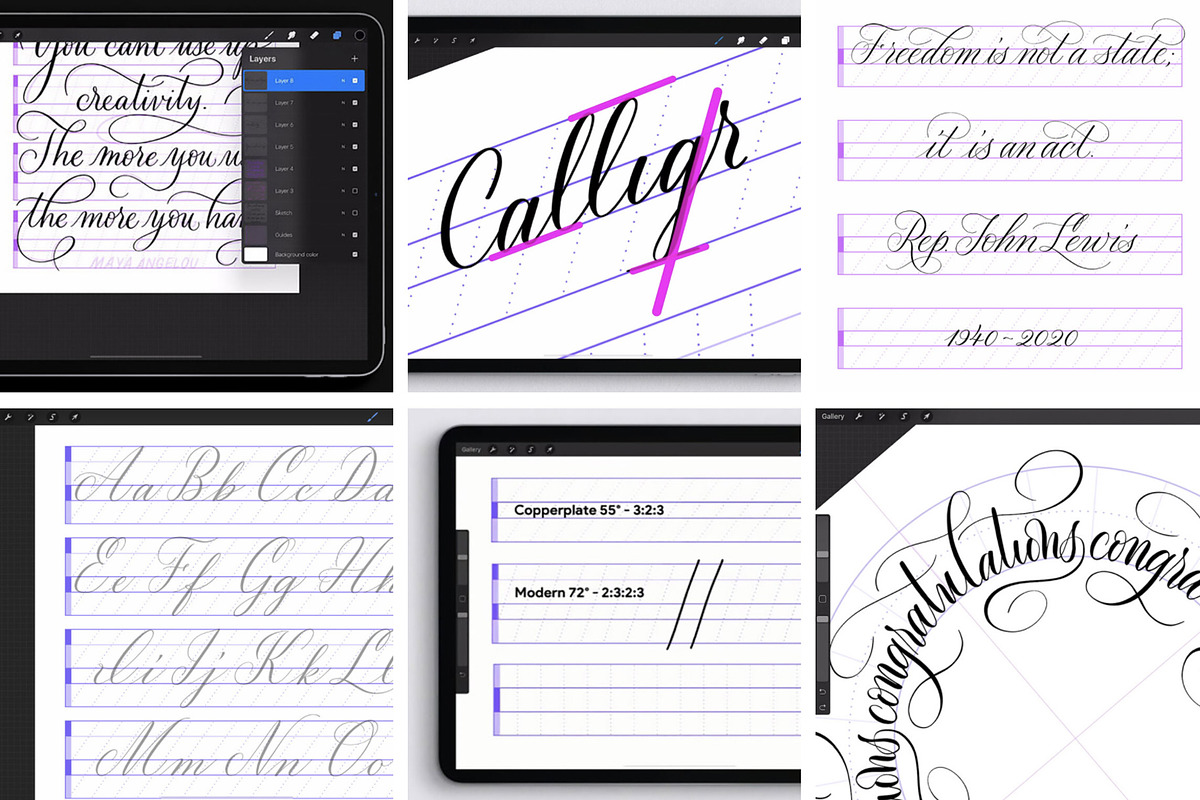 Calligraphy Composition Maker, a Brush Add-On by Molly Suber Thorpe