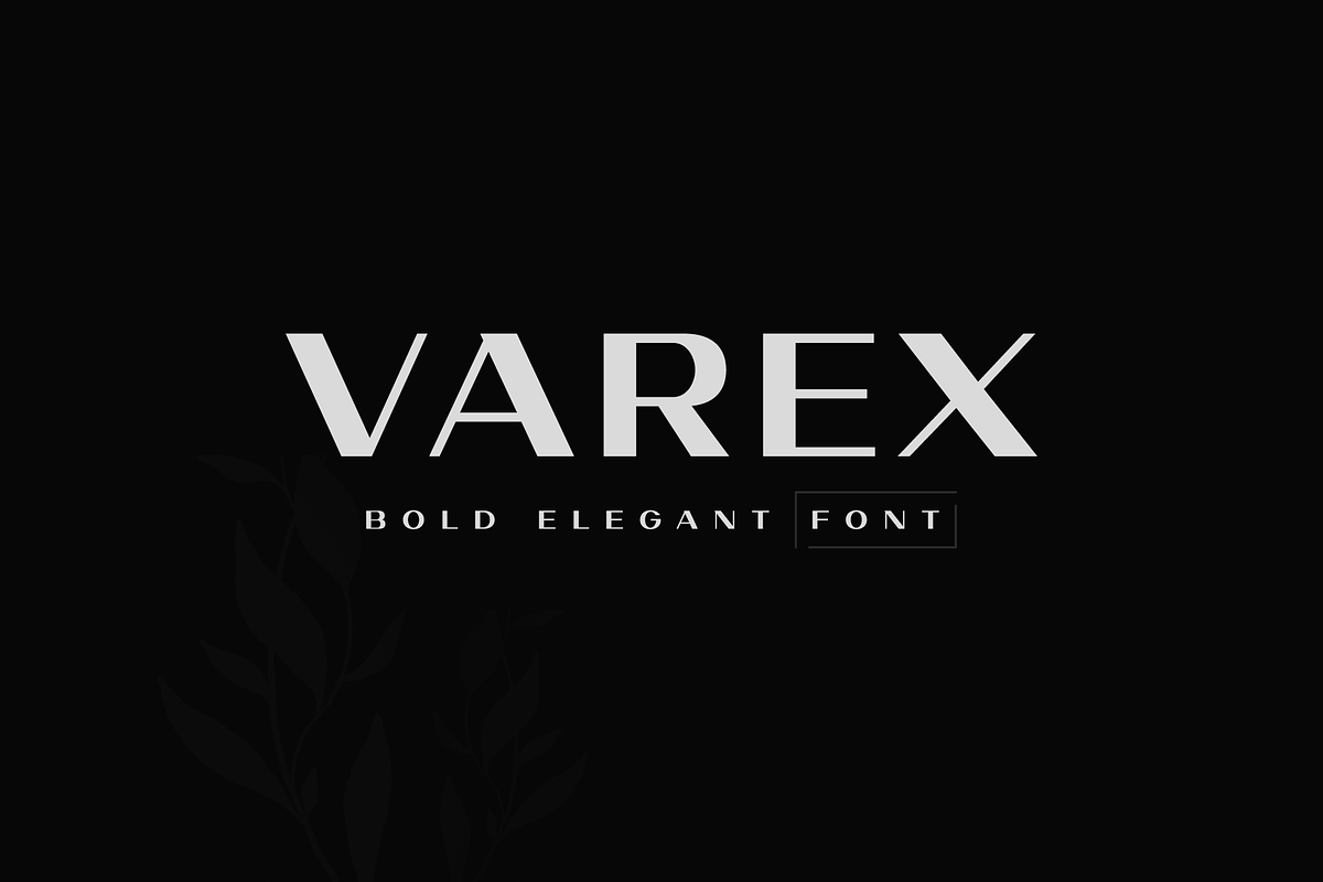 Varex Bold Elegant Sans Serif Font, a Sans Serif Font by Ebad Designs (Photo 1 of 10)