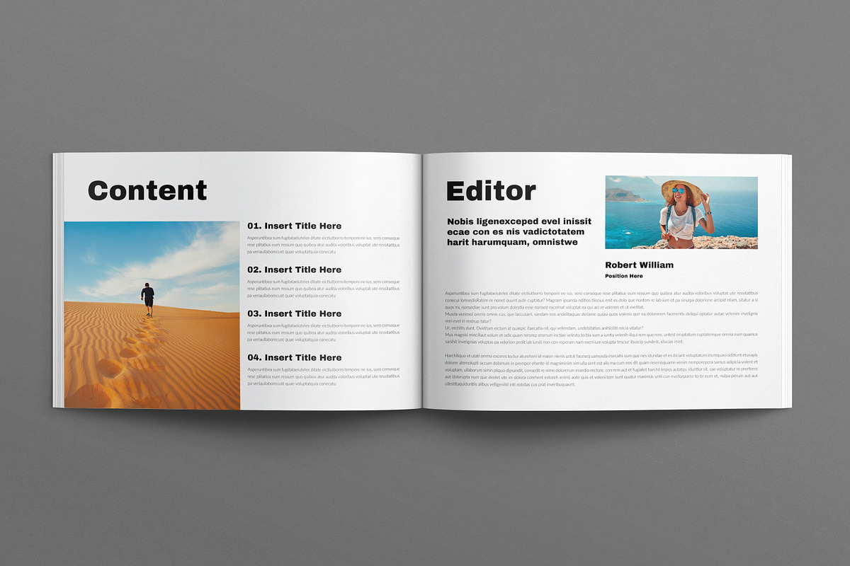 Travel Magazine Template Landscape, a Magazine Template by E-Type (Photo 2 of 7)
