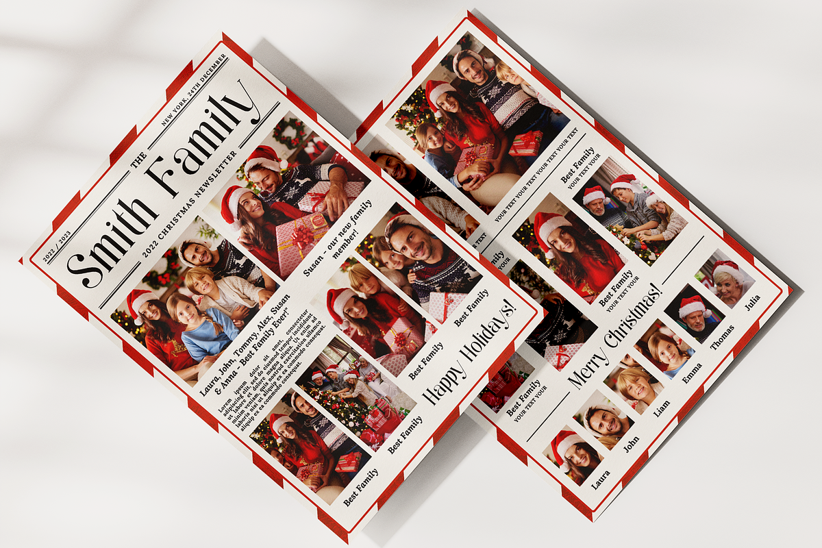 Christmas Newsletter Canva Template, a Stationery Template by SarenkaDesignShop (Photo 3 of 5)