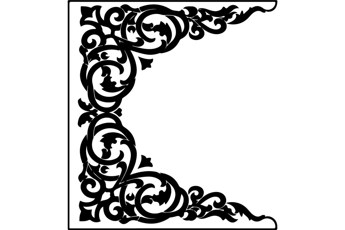 Elegant Vintage Floral Corner Frame, a Decorative Illustration by Designer_Momina (Photo 21 of 21)