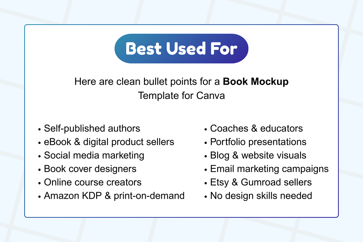 Canva Editable Book Mockup Templates, a Design Template by Snapybiz (Photo 2 of 10)