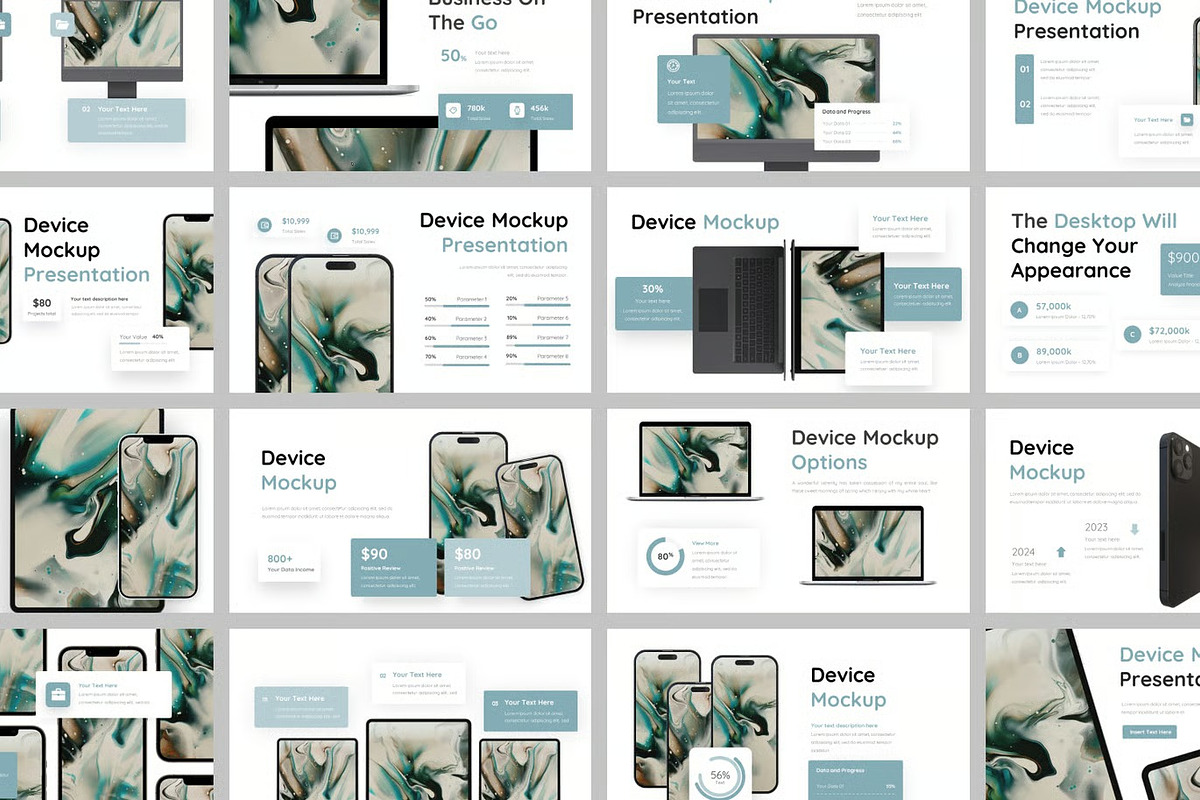 Device Mockup Keynote Templates, a Presentation Template by Fit-tee (Photo 2 of 2)