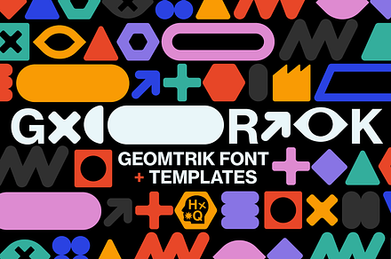 GEOMETRIK Font + Templates