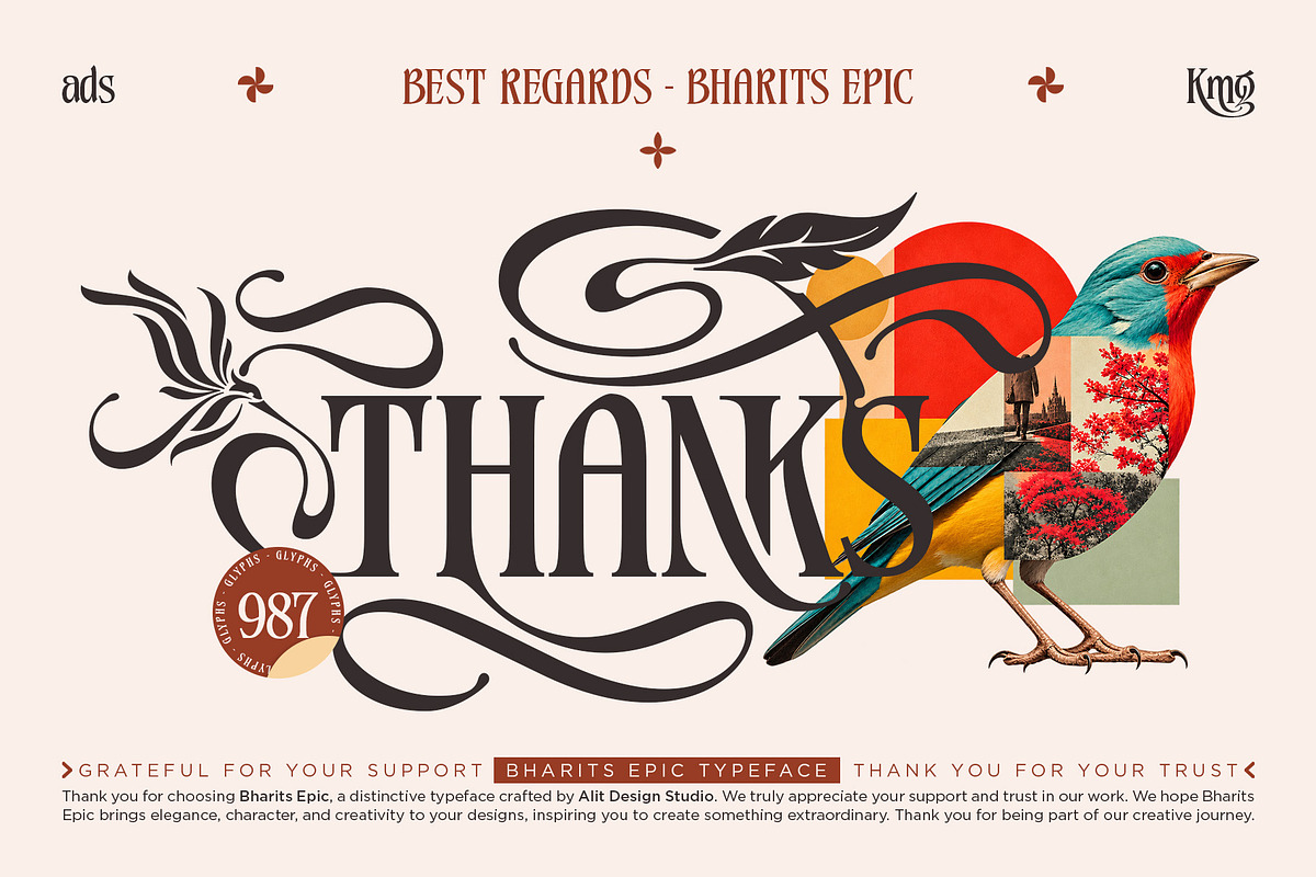 Bharits Epic Typeface, a Serif Font by alit design (Photo 20 of 20)