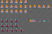 64x64 BRAWLER Gamepack, an Illustration by Fassous game assets (Thumbnail 4 of 6)