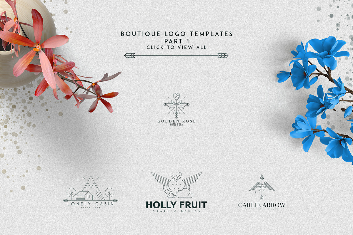 [Spring Vibes] 40 Boutique Logos-66%, a Branding & Logo Template by VP Fonts (Photo 9 of 12)