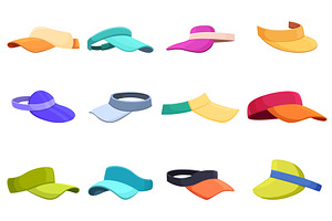 Summer visor caps. Face safety from, an Object Illustration by Valerie Bodnar