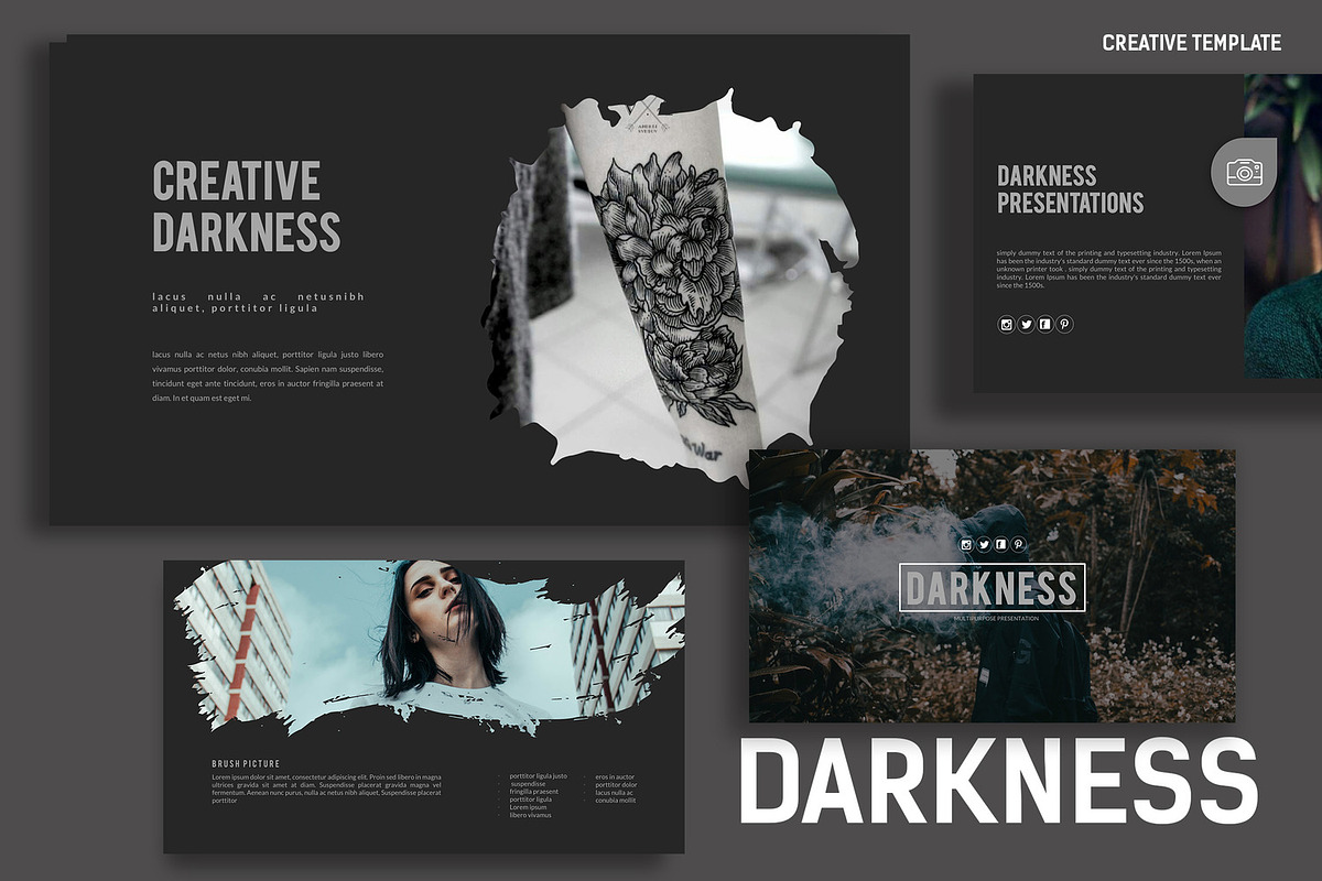 Darkness Powerpoint Template, a Presentation Template by Infinity Vector Studio (Photo 1 of 5)