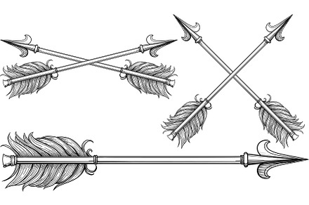two crossed arrows