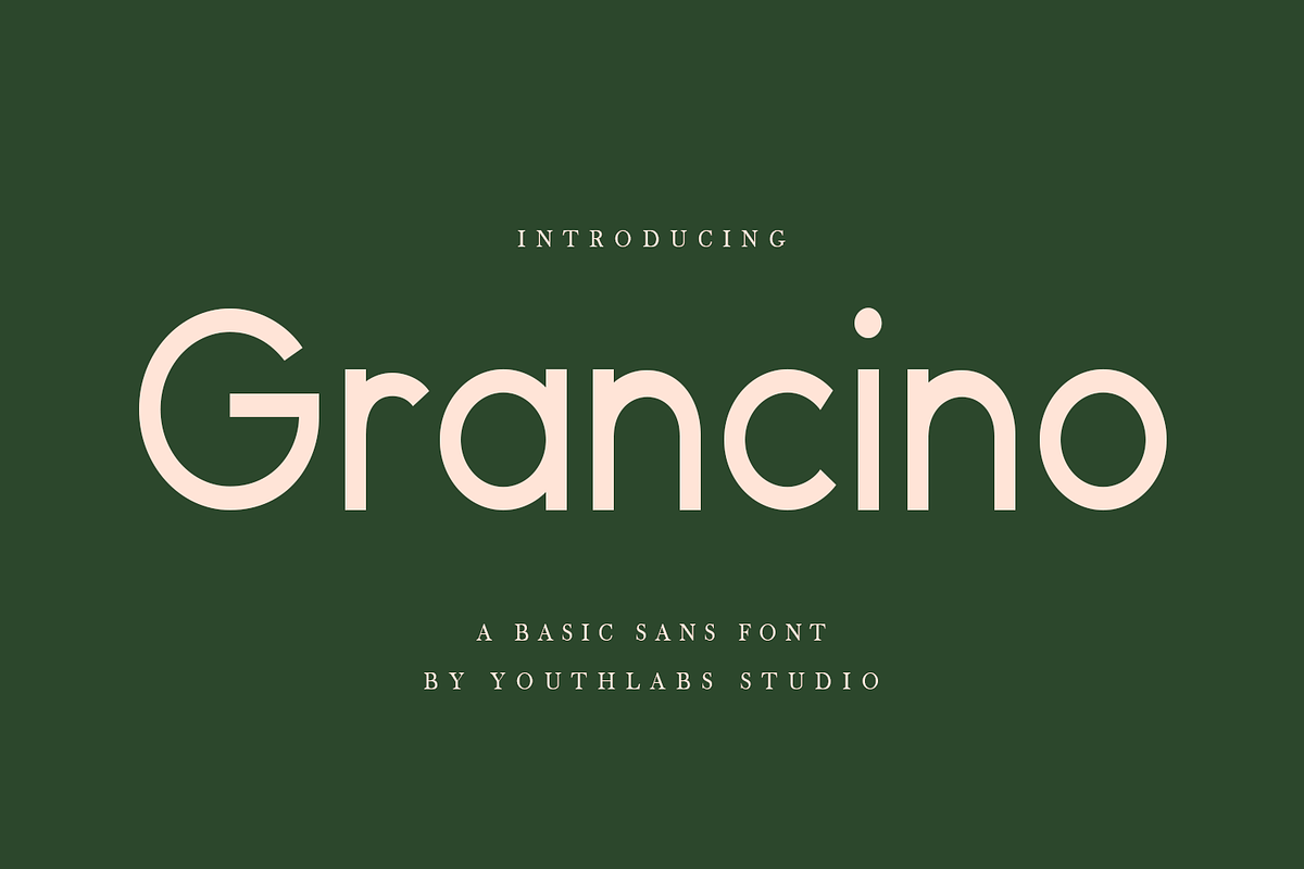Grancino - Modern Sans Serif, a Sans Serif Font by Youthlabs Studio (Photo 1 of 12)