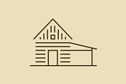 Type of Barns Line Set, an Outline Icon by Buqancreative (Thumbnail 9 of 10)