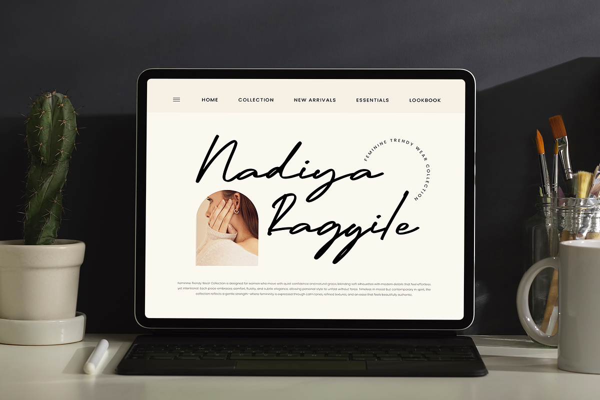 Enterogen – Natural Handwritten Font, a Handwritten Font by Vampstudio (Photo 3 of 13)