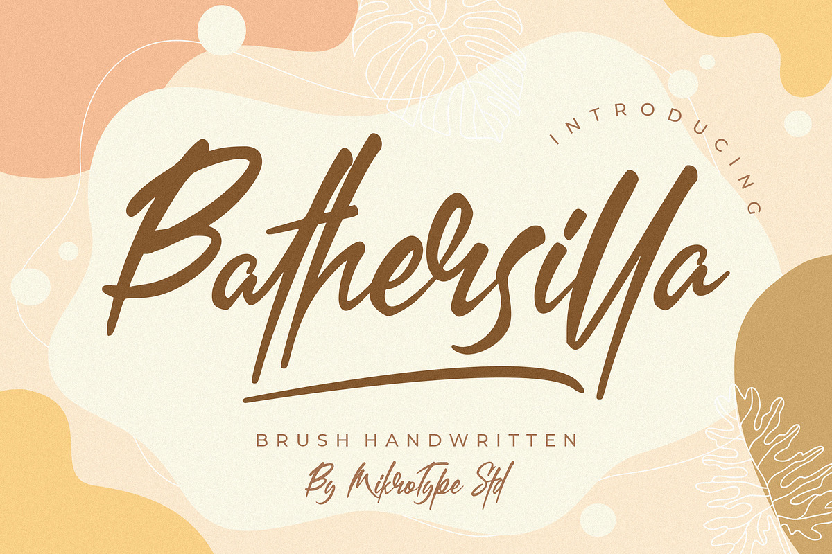 Bathersilla Brush Wedding Font, a Script Font by MikroType Std (Photo 1 of 9)