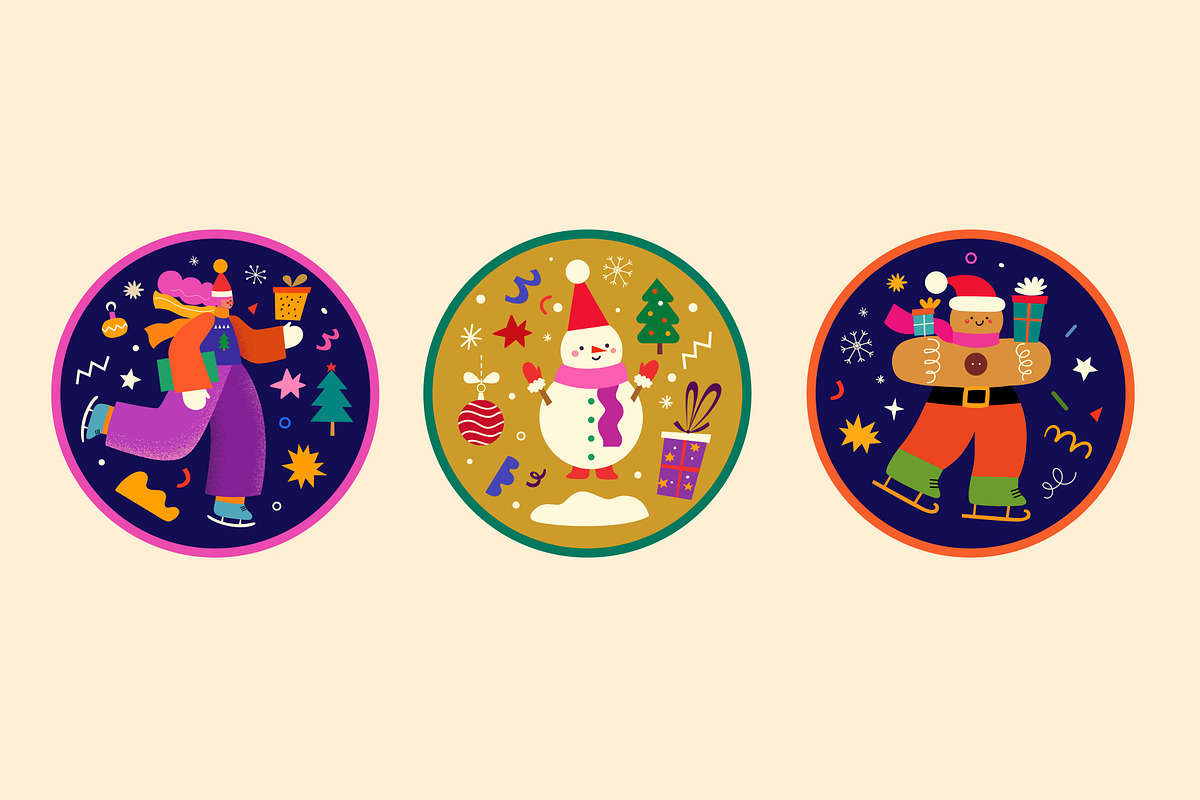 Merry Christmas and Happy New Year!, a Seasonal Illustration by MoleskoStudio (Photo 22 of 27)