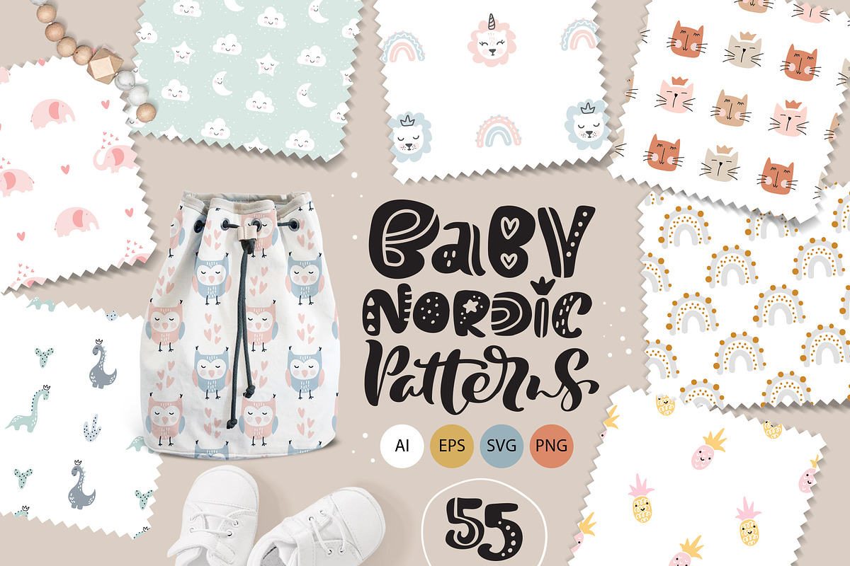 Baby nordic patterns, a Pattern Graphic by Happy Letters (Photo 1 of 14)