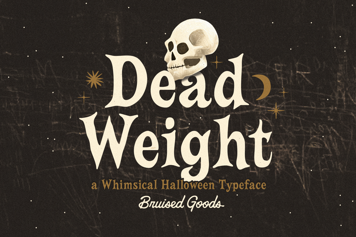 Deadweight + Jack's Lantern, a Serif Font by Bruised Goods (Photo 1 of 13)