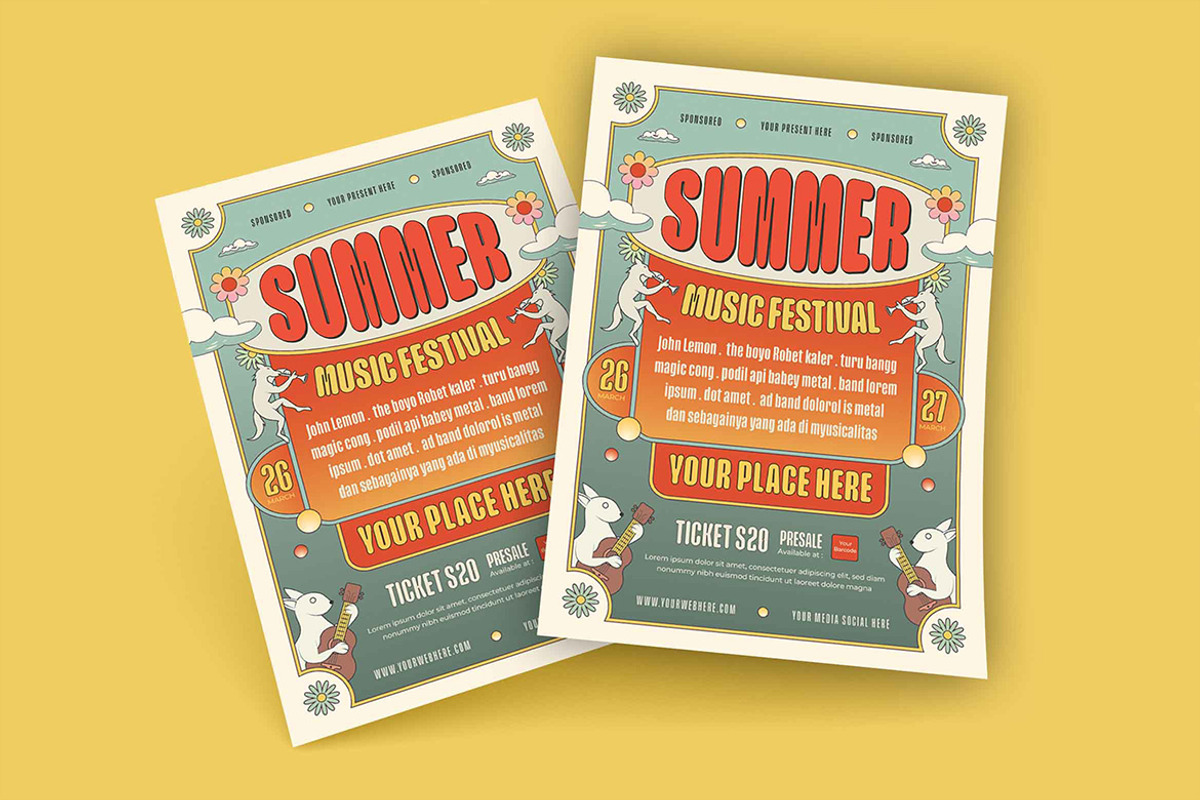 Modern Summer Music Festiv, a Flyer Template by megarez (Photo 3 of 3)