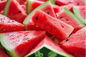 Close up of fresh watermelon slices, a Food & Drink Photo by Lermont51