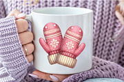 Pink Christmas Clipart-24 PNG, an Illustration by Libby Wishes (Thumbnail 6 of 6)