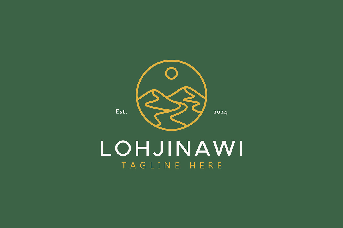 Hiking Mountain Hill Logo Badge, a Branding & Logo Template by Signatoro (Photo 1 of 3)