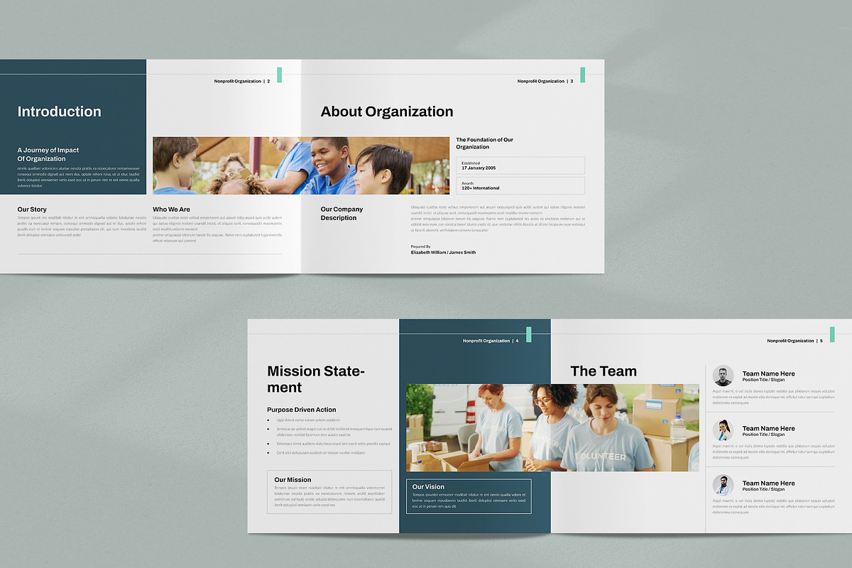 Nonprofit Org. Brochure Landscape, a Brochure Template by NorthPeak (Photo 3 of 11)
