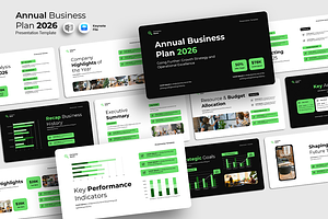 Annual Business Plan 2026 - Keynote, a Presentation Template by Iqsiart Studio