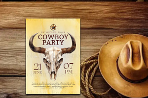 Watercolor Cowboy Clipart, Wild West