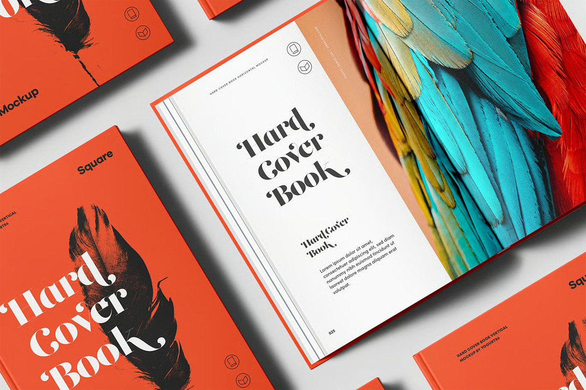 Hard Cover Vertical Book Mock-up, an Advertising Mockup by zippypixelstudio (Photo 12 of 14)