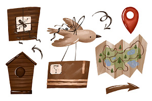 Post Delivery Bird with Carton Box, an Object Graphic by the_myro