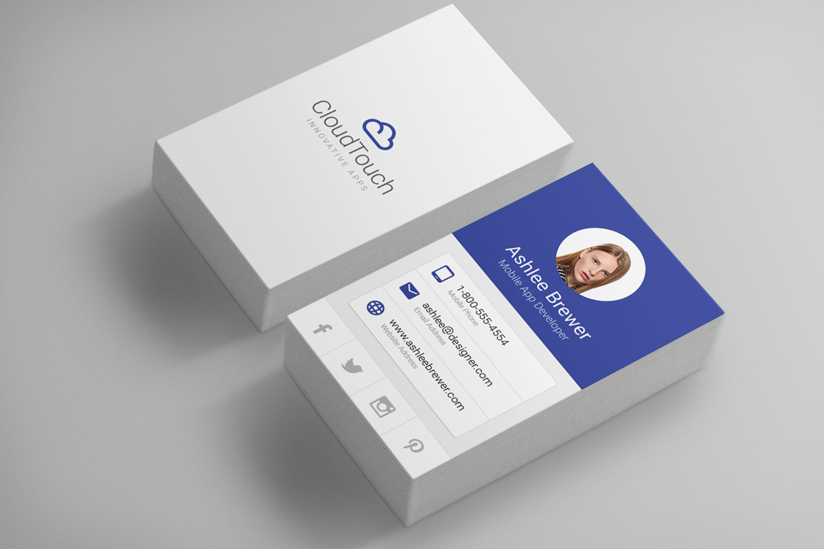 Material Design Business Cards, a Business Card Template by Creativenauts (Photo 6 of 6)