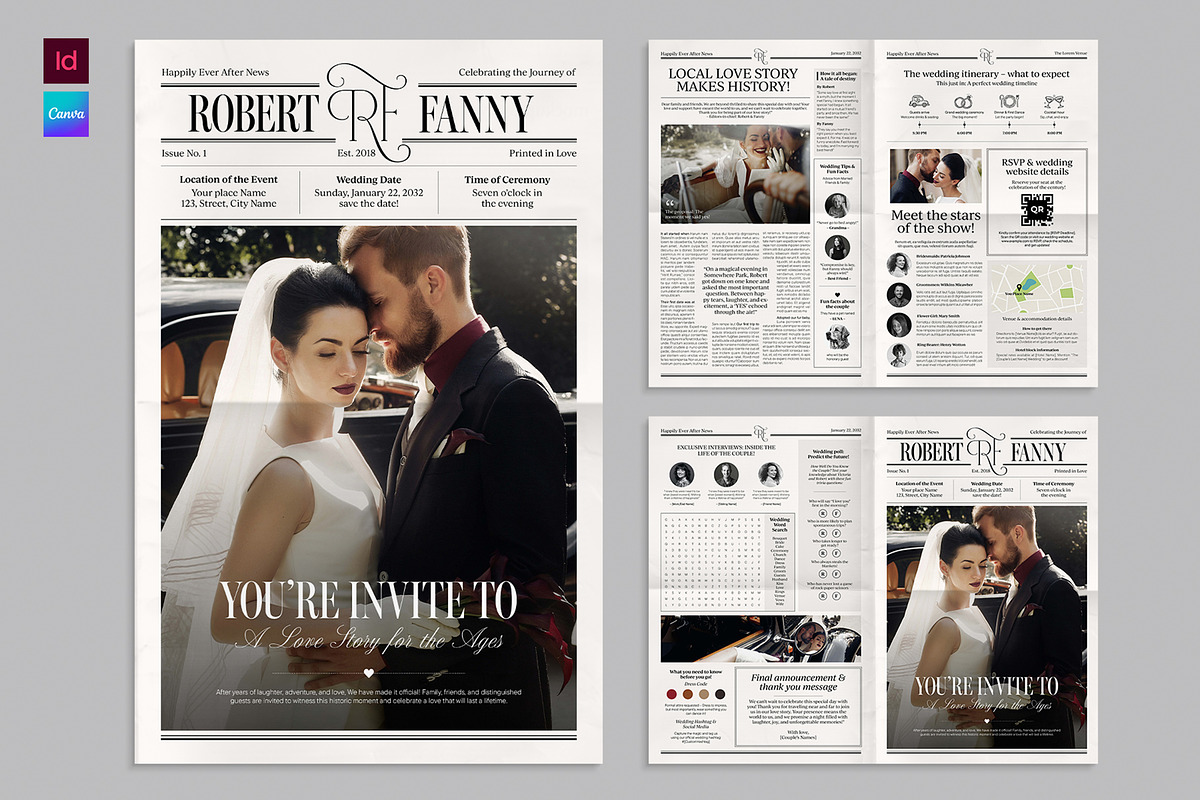 Wedding Newspaper, a Brochure Template by BrandPacks (Photo 1 of 4)