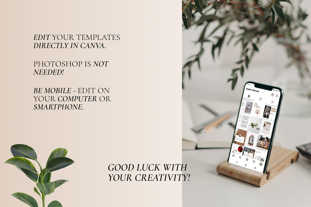 Influencer Instagram Canva templates, a Social Media Template by helgascandinavus (Photo 9 of 9)