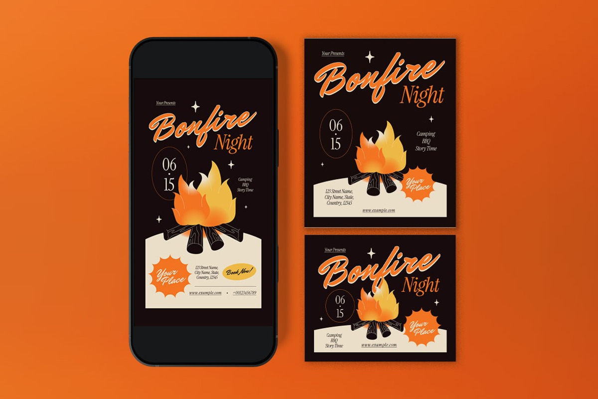 Bonfire Night Flyer preview 3