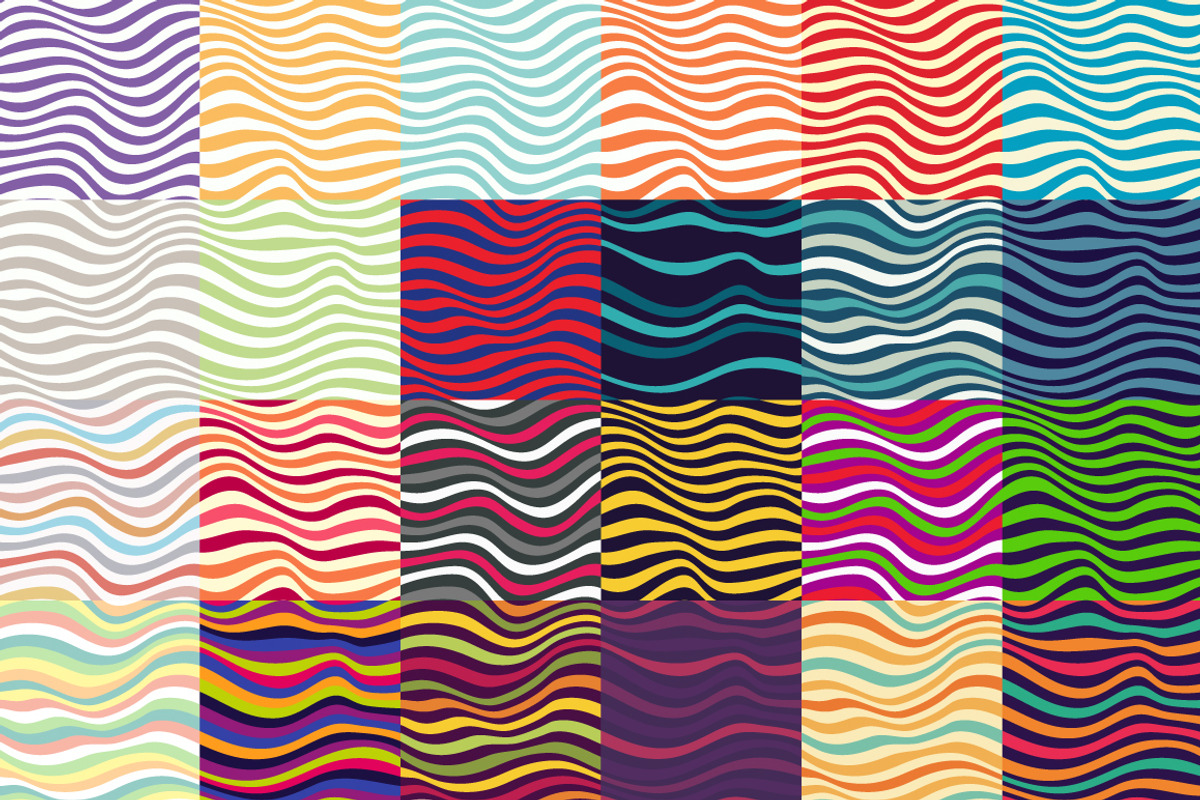 Seamless striped patterns preview 3