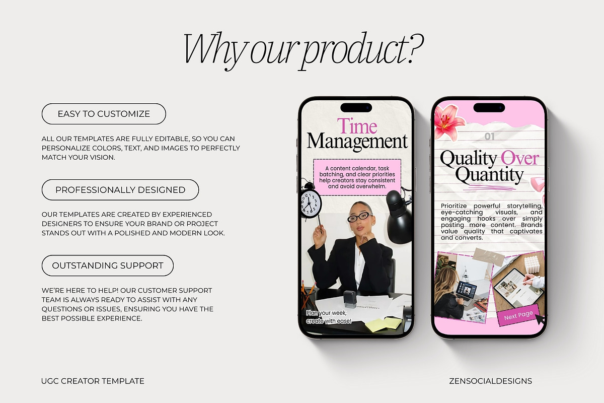 Pink UGC Creator Instagram Template preview 5