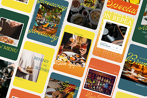 Restaurant Social Media Kit Canva