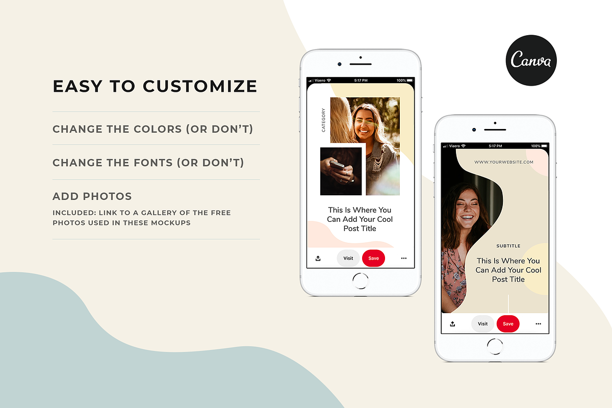 Canva Pinterest Templates, a Social Media Template by Anchor ‹A› Digital Design (Photo 2 of 8)