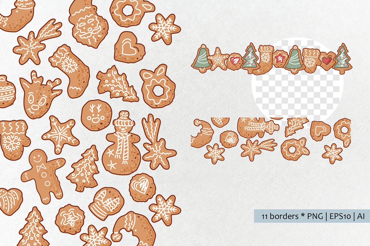 Christmas bakery collection. Vector, a Food Illustration by VaraNa Art (Photo 13 of 20)