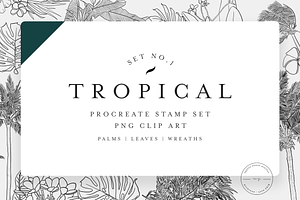 20 Tropical Stamps for Procreate